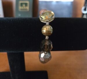 Elegant Gold and Bronze Beaded Bracelet